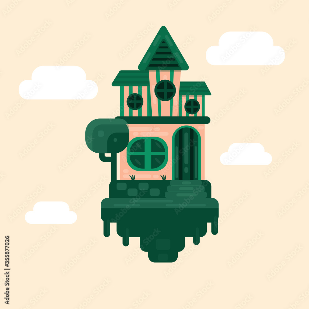 Naklejka premium house vector illustration, flat design