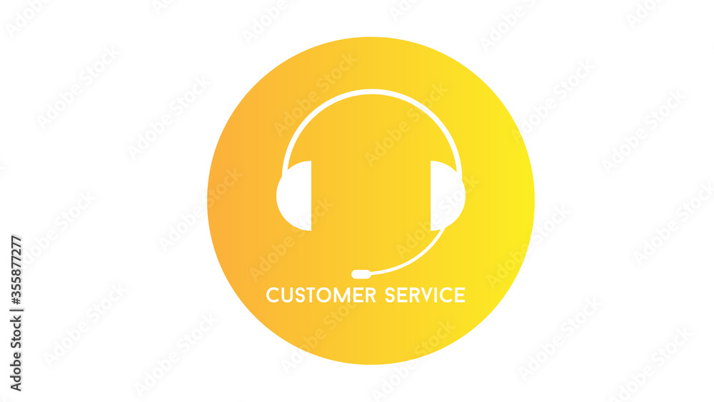 Obraz premium Tech support. Customer support service icon flat or call center