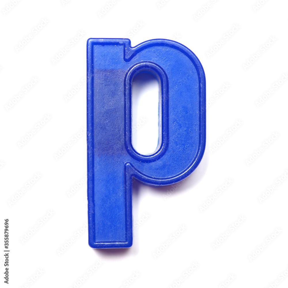 Magnetic lowercase letter P - obrazy, fototapety, plakaty 