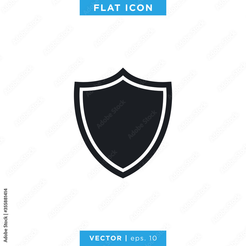 Shield icon vector logo design template. Shield icon vector logo design template.