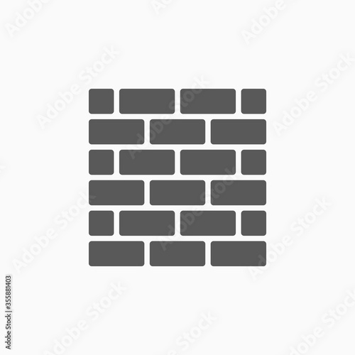 brick wall icon  wall vector