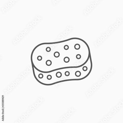 cleaning sponge icon, sponge vector