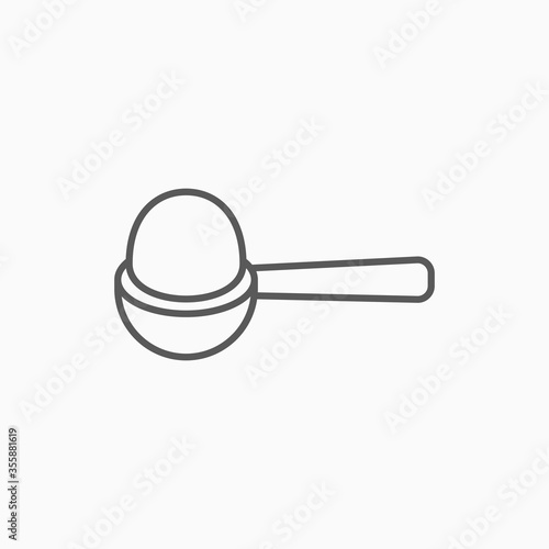 scoop icon, ice cream scoop vector