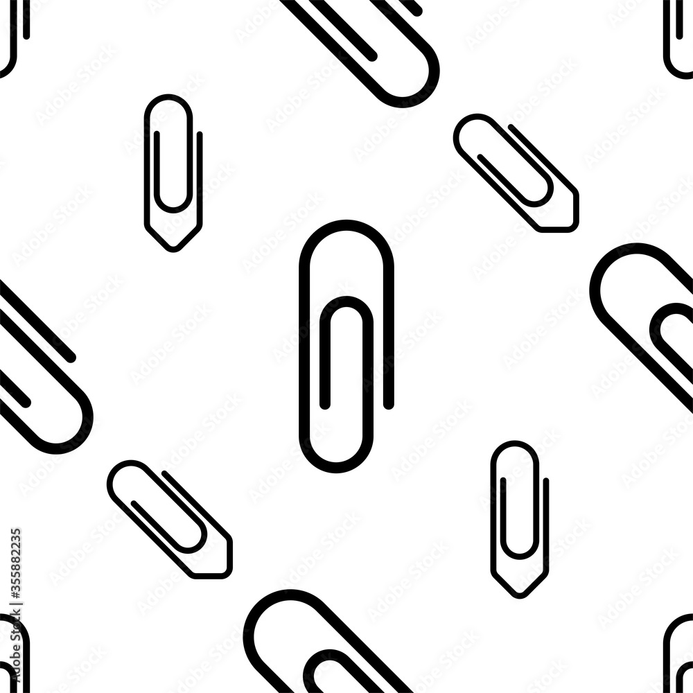 Paper Clip Icon Seamless Pattern Paper Clip Icon Seamless Pattern