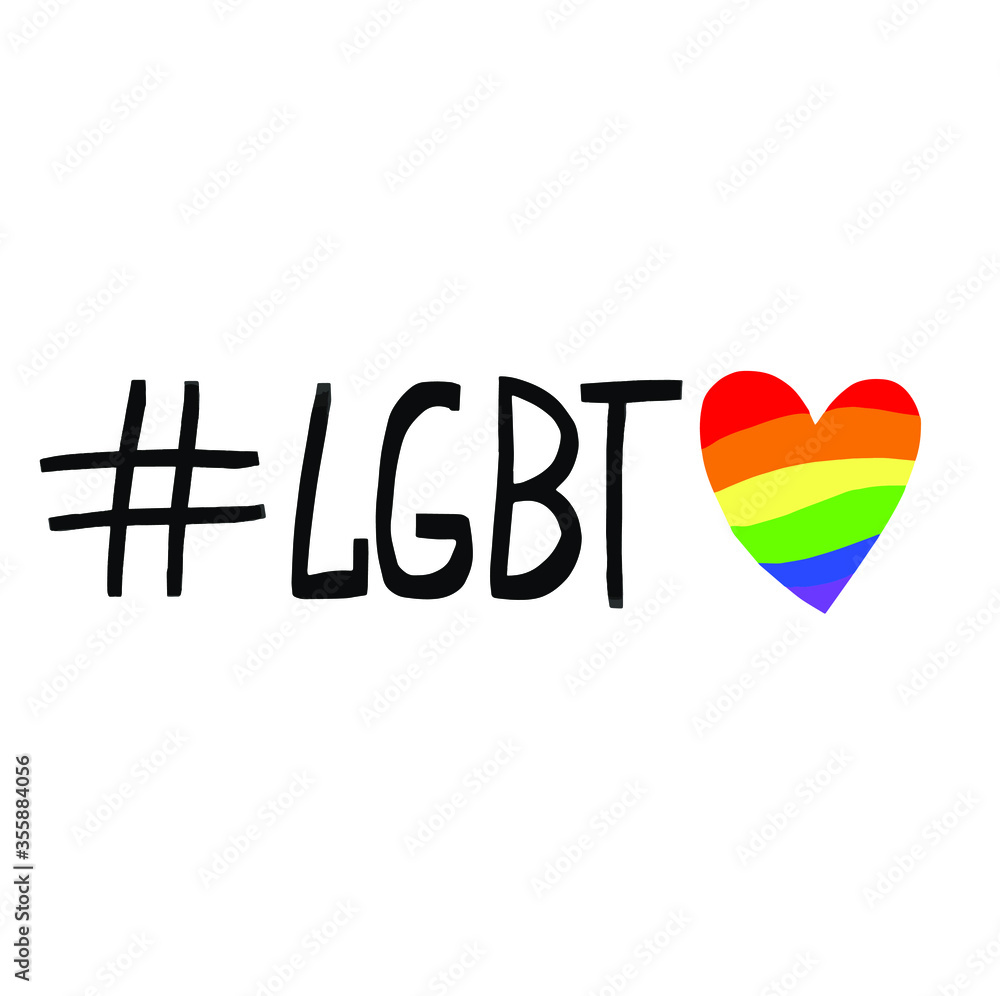 Hashtag LGBT. LGBT poster. Gay pride concept. LGBTK slogan Life, Gets ...
