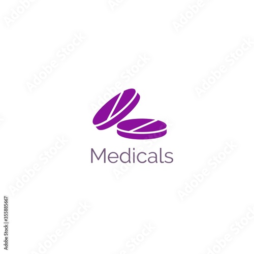 Drug capsules logo design  suitable for pharmacy  medical shop  drugstore  web and design