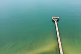 Aerial view of sea on bridge the  Southern Thailand