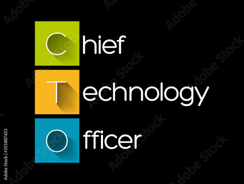 CTO - Chief Technology Officer acronym, business concept background