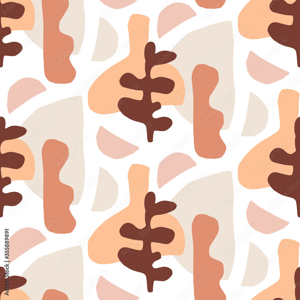 Modern Natural Abstractions seamless pattern Modern Natural Abstractions seamless pattern