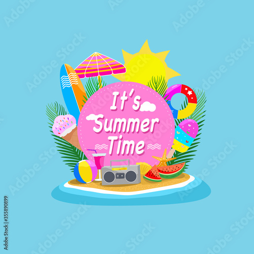 background, banner, beach, blonde hair, blue, cartoon, character, color, colorful, concept, creative, day, daysummer, decoration, design, designsummer time, empty, enjoy, female, flat, flat design, fr photo