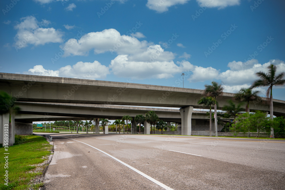Highway 595 over US1 in Fort Lauderdale FL USA