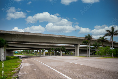 Highway 595 over US1 in Fort Lauderdale FL USA