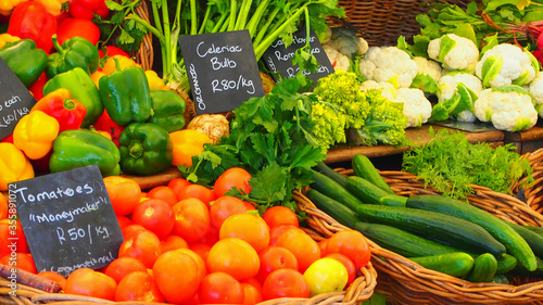 Fresh vegetables at the Oranjezicht City Farm Market, Cape Town photo
