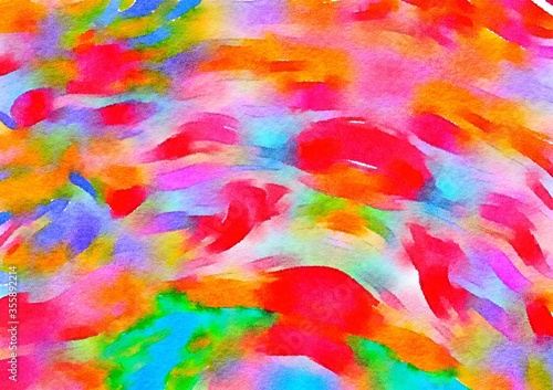 Watercolor paper background. Abstract Painted Illustration. Brush stroked painting. 