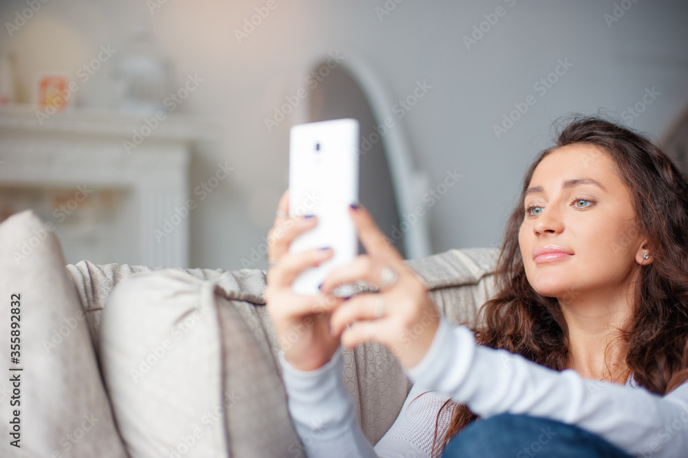 Woman using smart phone. Woman using smart phone.