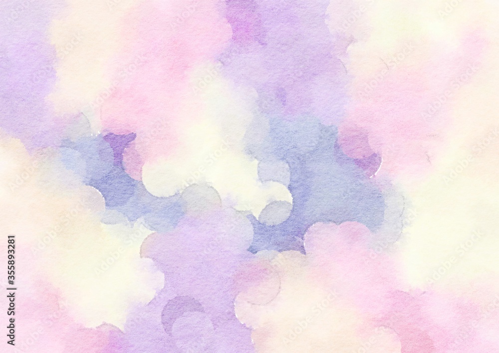 Watercolor paper background. Abstract Painted Illustration. Brush stroked painting.
