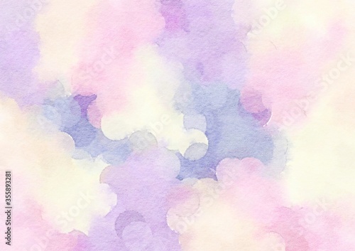Watercolor paper background. Abstract Painted Illustration. Brush stroked painting.  © it cool