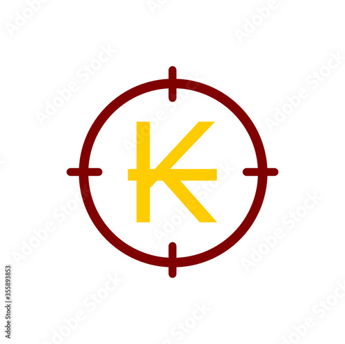 Coins lao kip icon in simple style isolated on white background. Laos is a developing country and a new star in Asia.