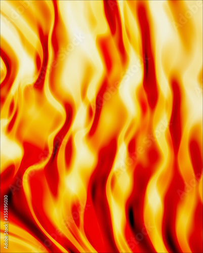 Fire flames closeup. Inferno flame background. Red burning fire. Abstract flaming texture.