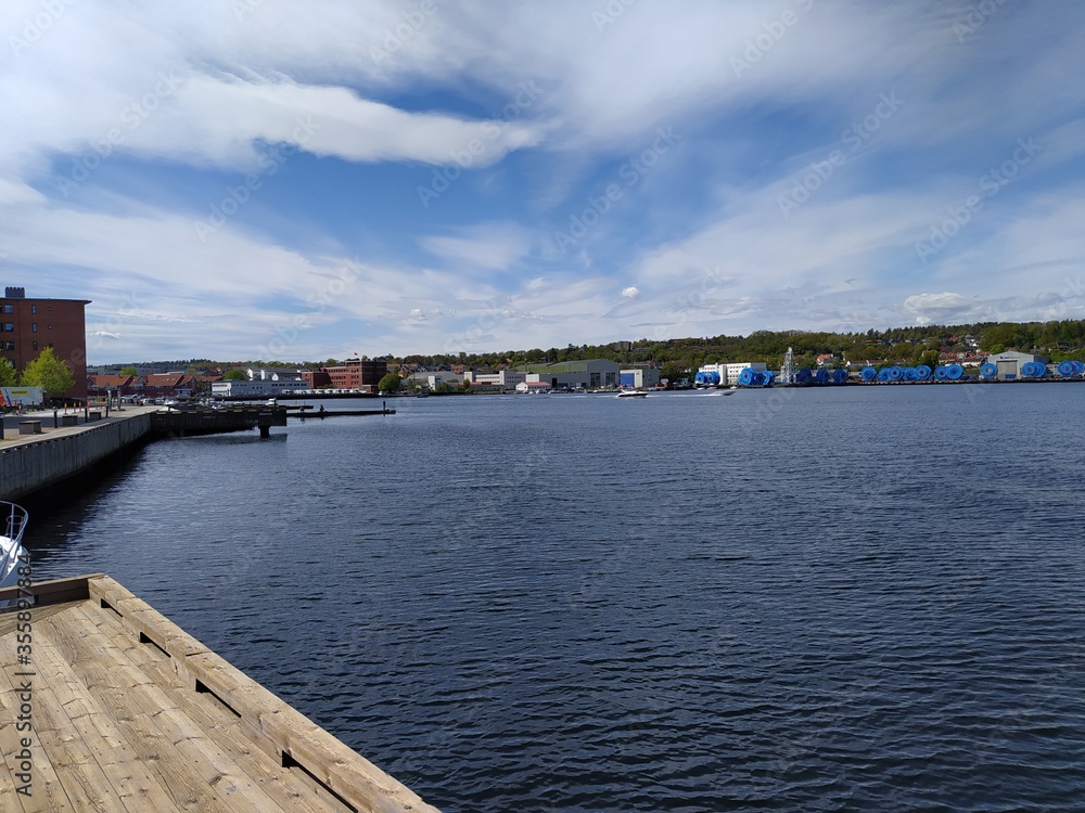 view of the old town of Moss Norway