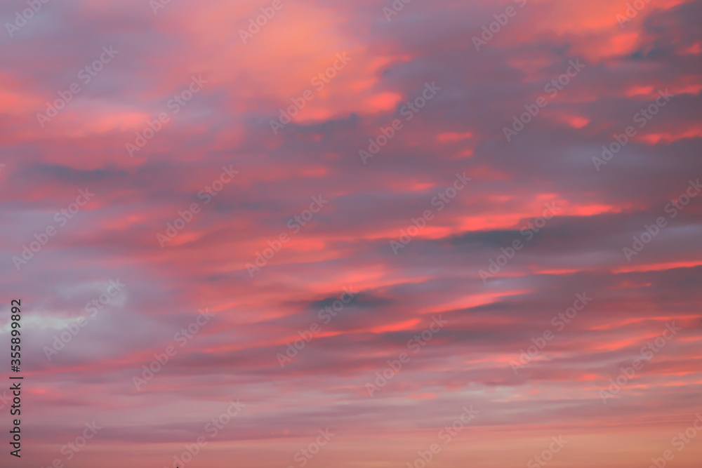 Orange sky background at sunset