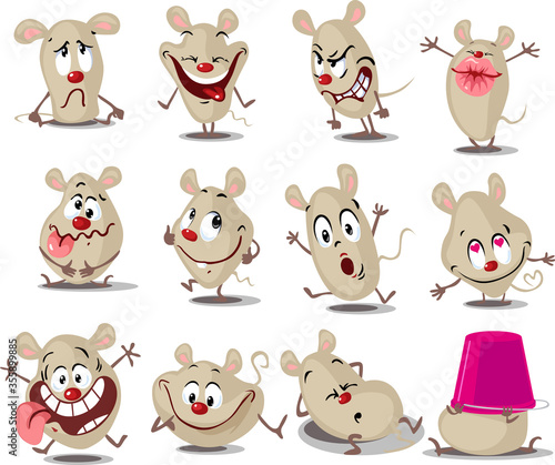 set of animal icons - mouse illustration