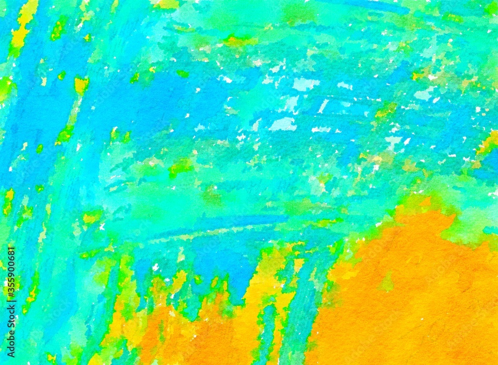 Fototapeta premium Watercolor paper background. Abstract Painted Illustration. Brush stroked painting. 