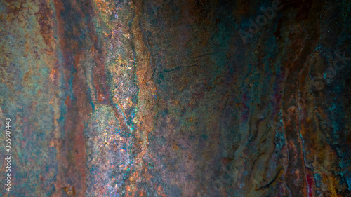 textured metal grunge background brown copper blue abstract light