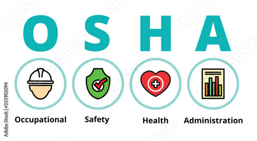 osha, Occupational, Safety Health , Administration, vector design.