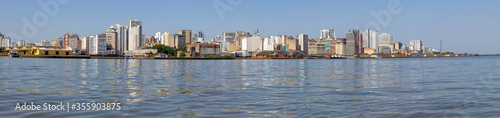 Panorama with Buildings in Porto Alegre city and Guaiba river © lisandrotrarbach