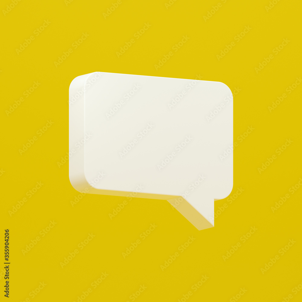 3d rendering glossy speech bubbles on yellow background 3d rendering glossy speech bubbles on yellow background