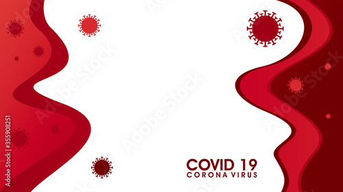 Red blood corona virus background color