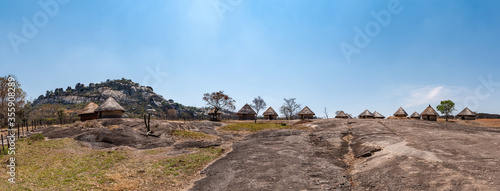 African village at the Great Zimbabwe ruins photo