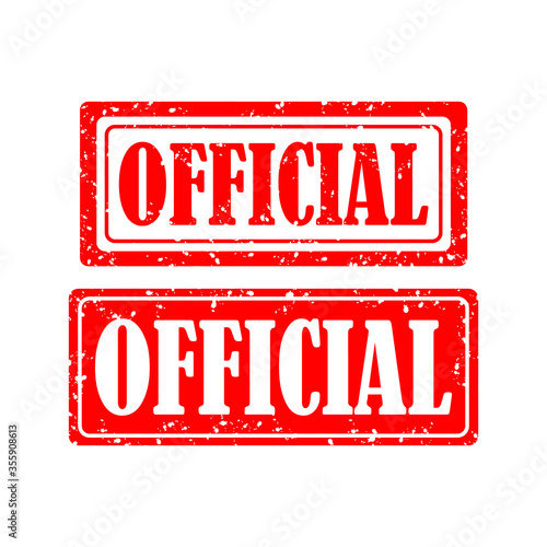 Official Rubber Stamp. Official Rubber Grunge Stamp
