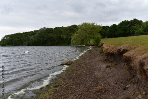 Windy at Pugneys lake  Wakefield  West Yorkshire