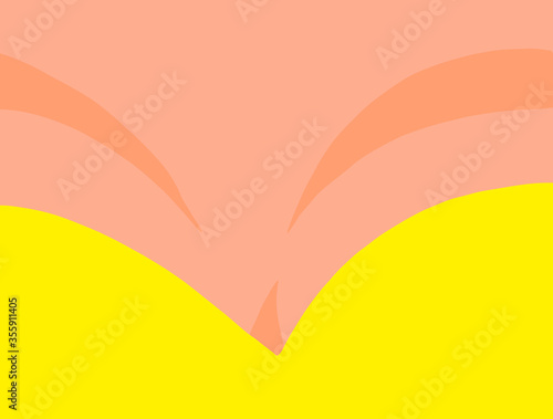 illustration beautiful tanned female breasts