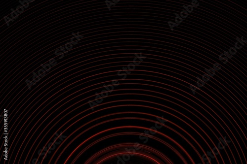 Ripple  sound and sonar waves. Red abstract background for design.