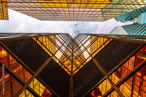 Golden tall buildings and g...