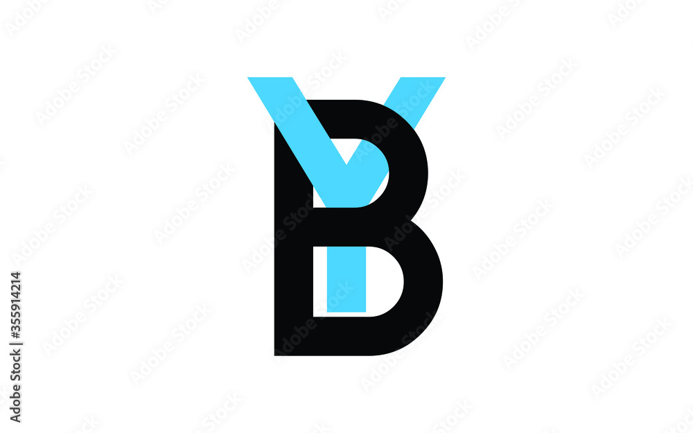BY or YB Letter Initial Logo Design, Vector Template BY or YB Letter Initial Logo Design, Vector Template