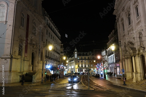 Dark street in Lisbon