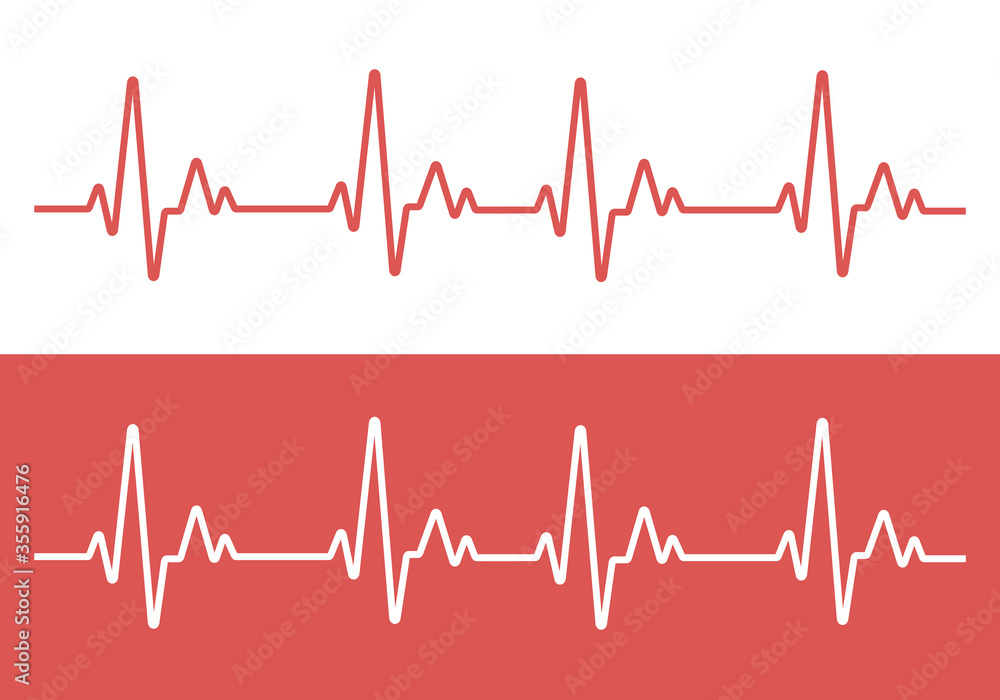 Heartbeat line. Vector illustration. Heartbeat line. Vector illustration.