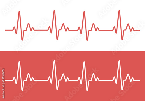 Heartbeat line. Vector illustration.