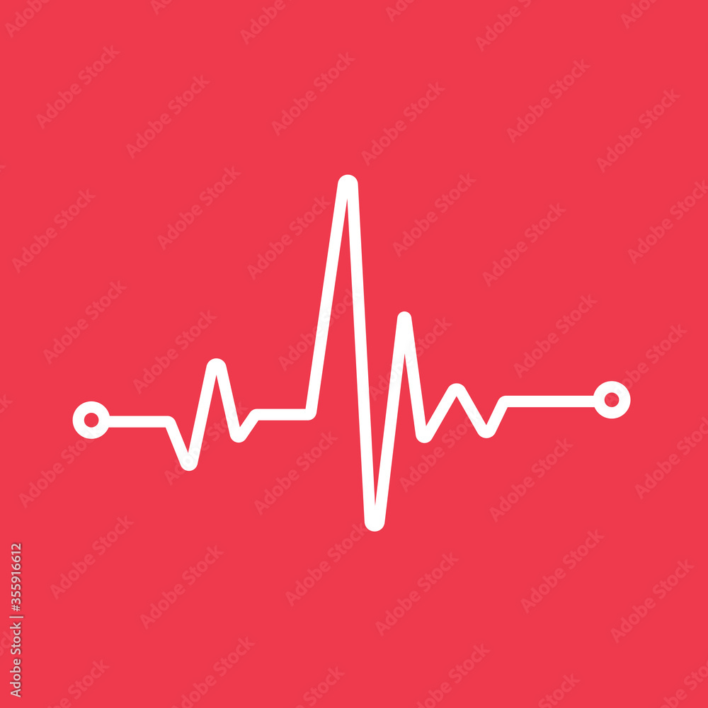 Heartbeat line. Vector illustration. Heartbeat line. Vector illustration.