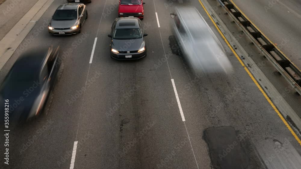 Highway Traffic Loop Time Lapse Highway Sunset Highway Traffic Loop Time Lapse Highway Sunset