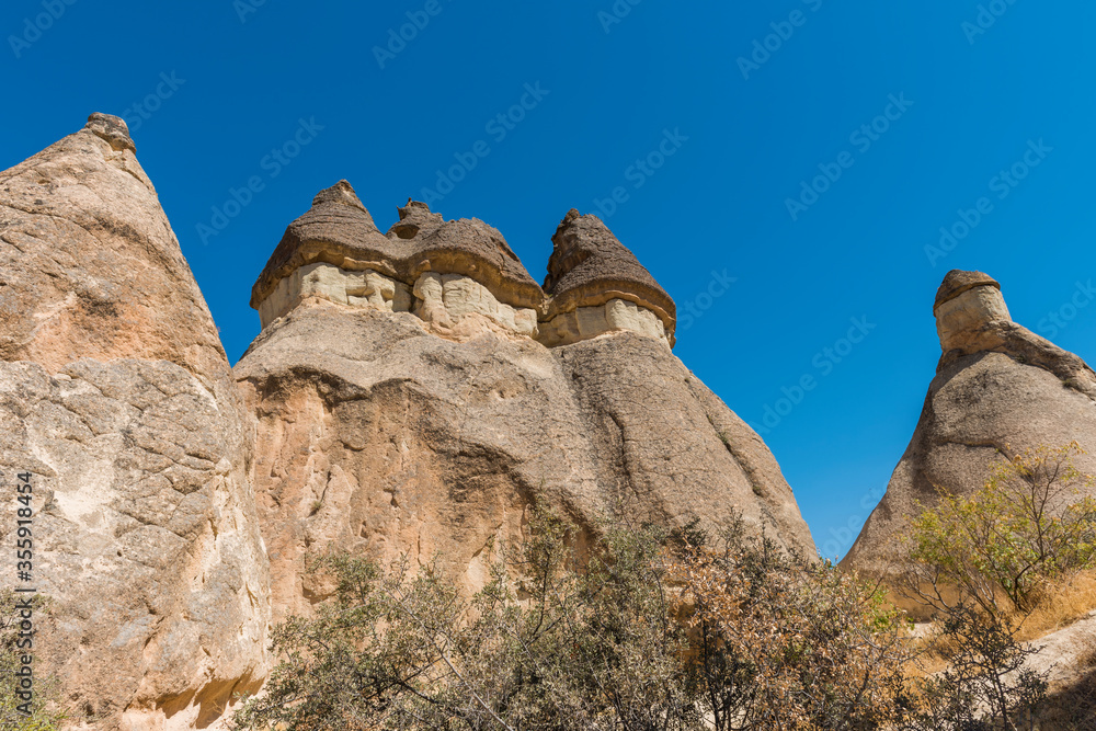 Pasabag Monks Valley with Fairy Chimneys and Mushroom Rock