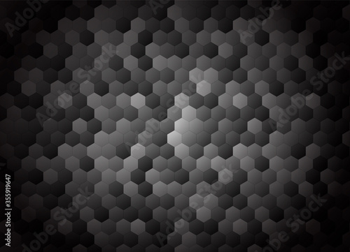 Honeycomb dark background. Vector stock illustration for poster or banner © Anastasia Gapeeva