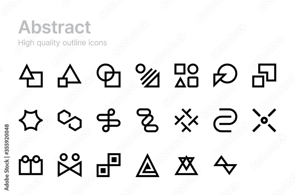 Abstract vector icons. Figures. Abstract vector icons. Figures.