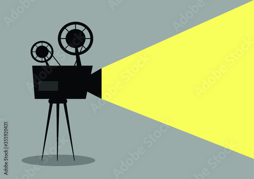 Câmera antiga, cinema.