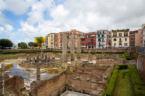 Pozzuoli (Napoli, Italy) - The Macellum of Pozzuoli (or Serapeum or Temple of Serapis) was the macellum or market of the Roman colony of Puteoli, in southern Italy  photo