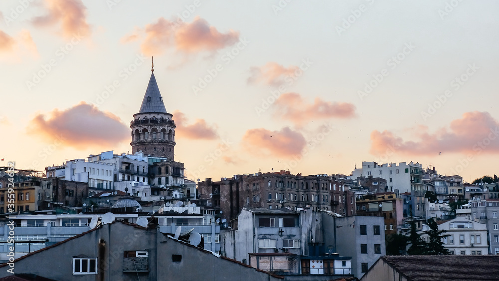 Cityscape of Istanbul with Galata Tower